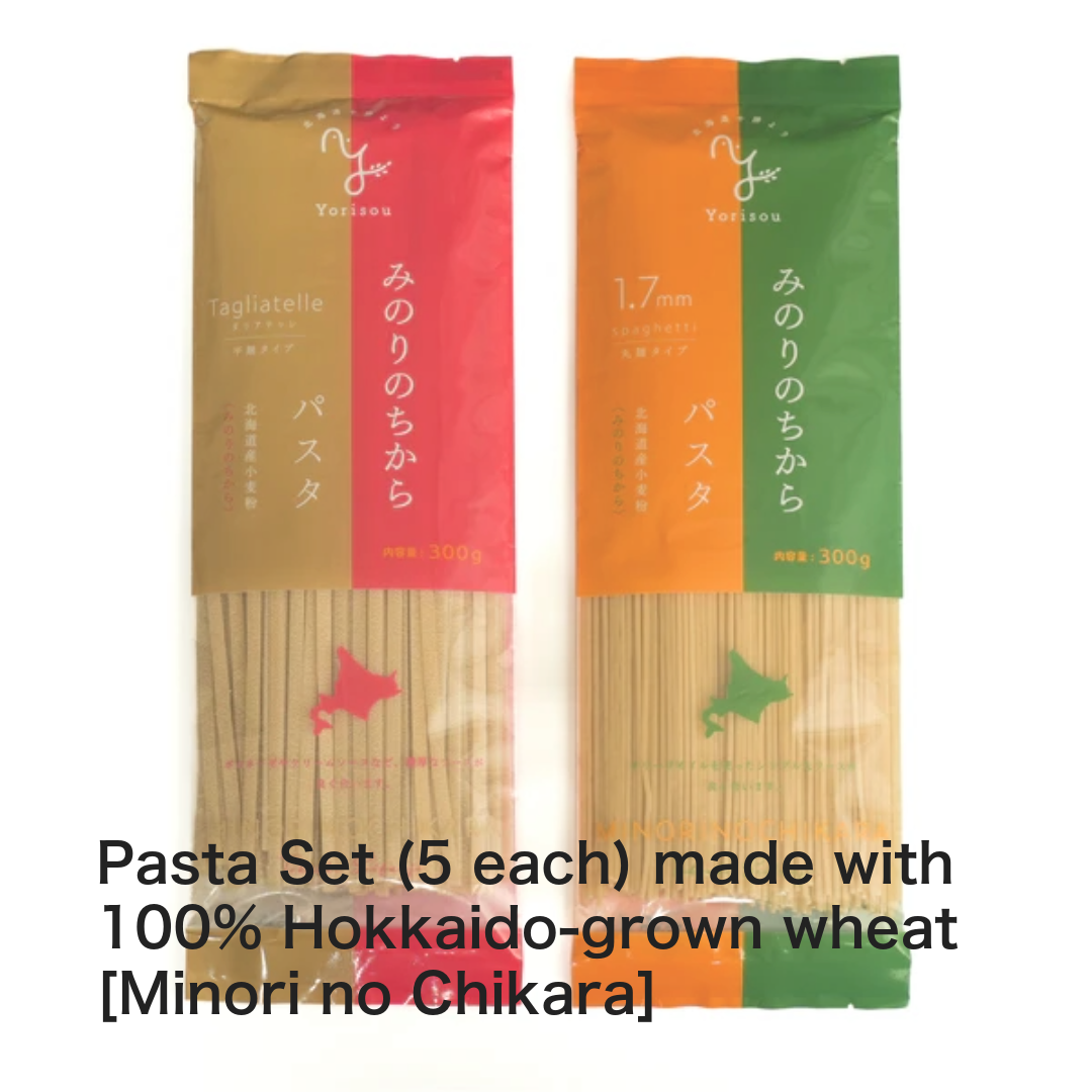 Pasta Set (5 each) made with 100% Hokkaido-grown wheat[Minori no Chikara]